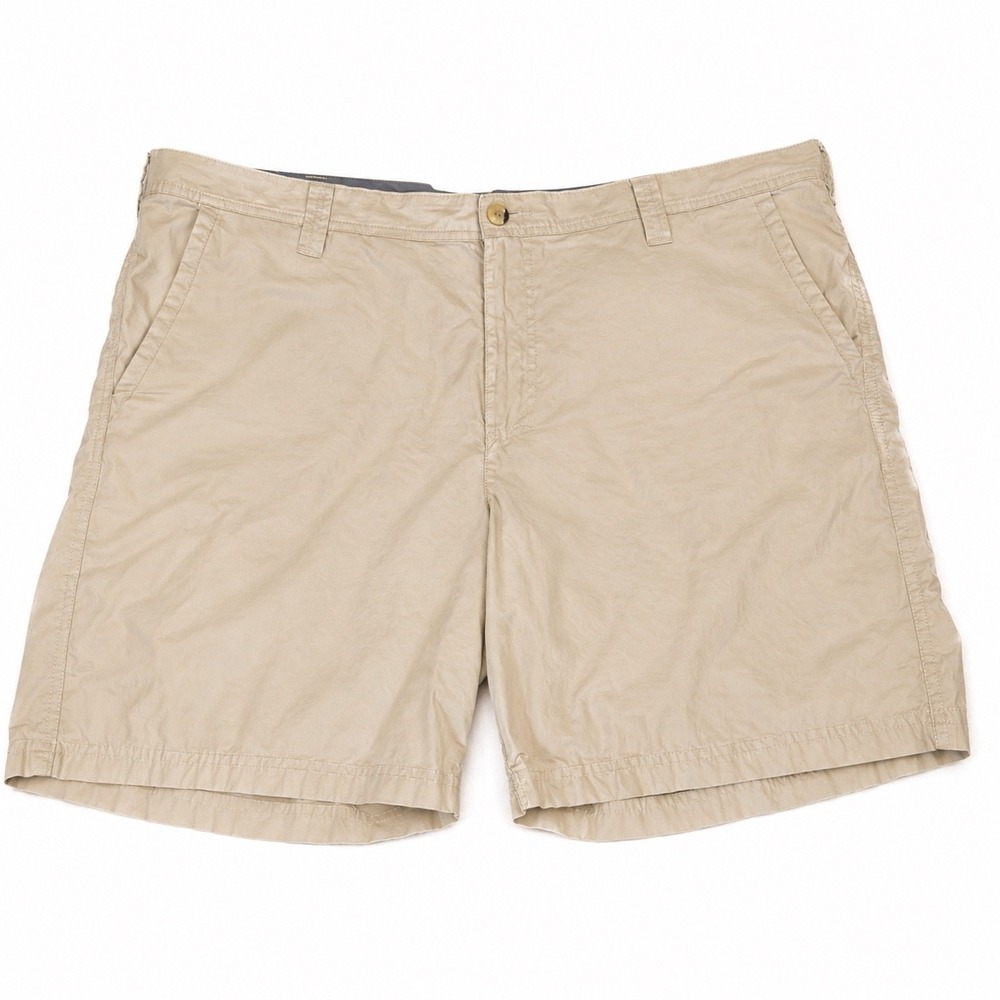 Columbia Mens Tan Khaki Flat Front Hiking Casual Shorts Size 40W 8L